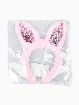 Ободок для волос детский «Пушистый зайка», цвет розовый