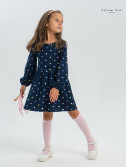 Платье Моана цветные сердечки на синем - Sovalina фото 12