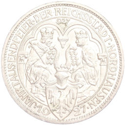 Монета 3 рейхсмарки 1927 года A Германия 1000 лет Нордхаузену
