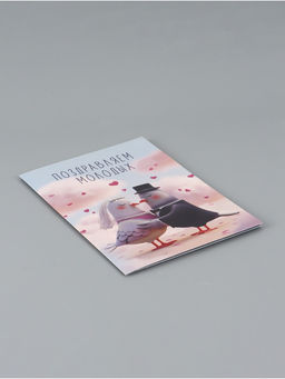 Цена за 10 шт. Открытка поздравительная с карманом для денег «Свадьба», голуби, 19×29 см