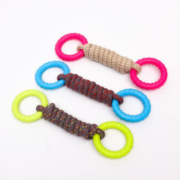 Игрушка канатная с жевательными элементами Лолли, до 30 см, до 120 г, микс цветов - Пижон фото 6