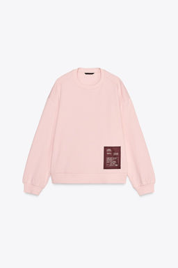 COTTON SWEATSHIRT WITH LABEL - Zara фото 5