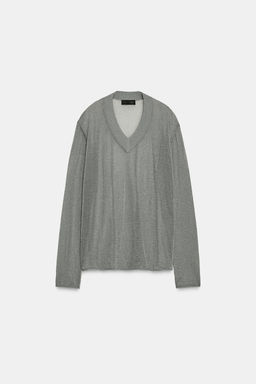 OVERSIZED METALLIC THREAD KNIT JUMPER - Zara фото 6