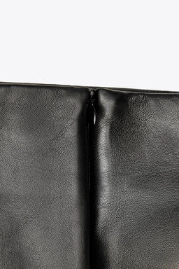 ZW COLLECTION LIMITED EDITION 100% LEATHER SHORT SKIRT - Zara фото 7