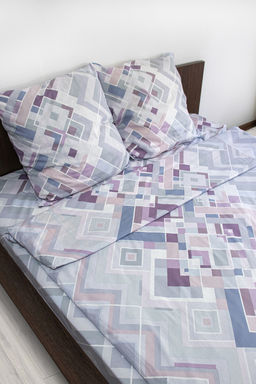 КПБ 1,5 сп бязь 120гр/м2 Текстильная коллекция стильные ромбы 1