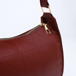 Сумка-багет на молнии, цвет рыжий - Simaland фото 4