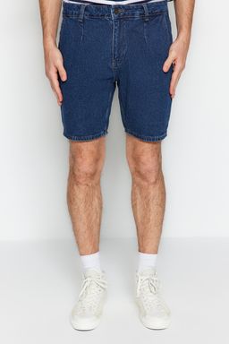 Lacivert Pileli Regular Sort & Bermuda TMNSS21SR0493