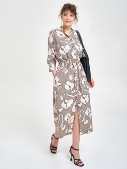 Платье из вискозы с принтом