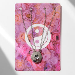 Цена за 6 шт. Кулоны парные на цепочке «Инь ян», 45 см, белые, чёрные в серебре