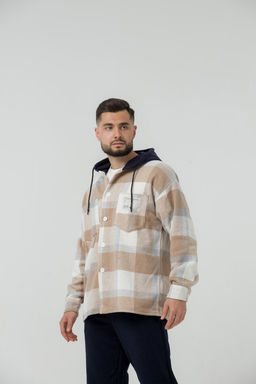 Рубашка утепленная,  толстовка c капюшоном оверсайз - Knitka wear фото 3