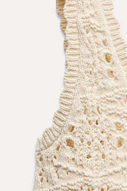 POINTELLE KNIT CROP TOP - Zara фото 5