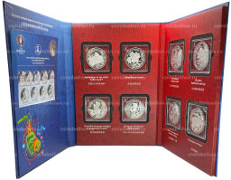 Набор из 8 медалей 2016 года Франция Чемпионат Европы по футболу UEFA EURO 2016