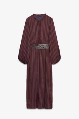 MIDI DRESS WITH BELT - Zara фото 7