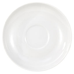 Блюдце чайное фарфоровое д140мм, h23мм, форма Унифицированный, белье (Россия)