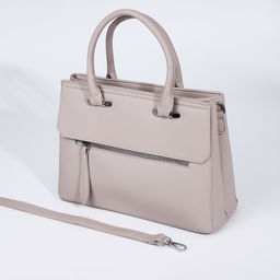 Сумка-тоут на молнии, наружный карман, цвет бежевый - Simaland фото 6