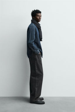 RELAXED FIT DENIM SHIRT - Zara фото 4