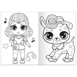 Раскраска Стильные девчонки, 68 стр., формат А4