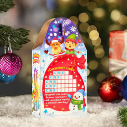 Цена за 10 шт. Коробка подарочная складная Шарики-Фонарики 11 х 6,5 х 22 см - Simaland фото 4