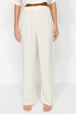 Trendyolmilla Siyah 2li Viskon Biyeli Sabahl?k-Pijama Alt? Dokuma Pijama Tak?m? THMAW24PT00074  фото 5