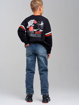 32411325 Брюки джинсовые утепленные флисом для мальчиков