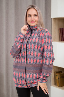 Кофта женская из футера 2-х нитка Снежана ромб - Амадэль фото 3