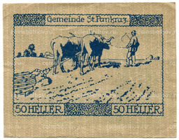 Банкнота 50 геллеров 1920 года Австрия  Санкт-Панкранц (нотгельд)