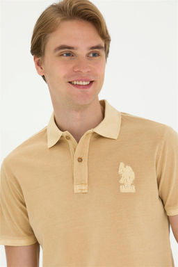 Мужская базовая футболка цвета Camel - U.s. polo assn фото 2