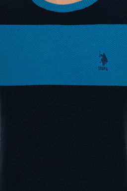 U. S. Polo Assn Мужской темно-синий трикотажный свитер с круглым вырезом - U.s. polo assn фото 6