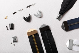 Фурнитура металл Gamma LTZ-03 Наконечник для молний 16х10х6 мм 5 x 1 шт в пакете с картонным еврослотом №02 под черный никель