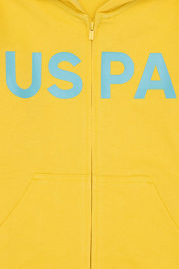 Желтая базовая толстовка для мальчика - U.s. polo assn фото 4