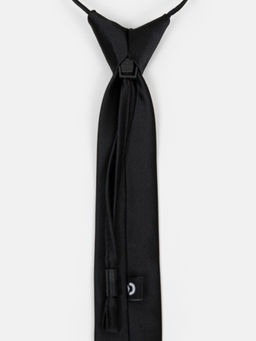 Галстук с фиксатором Черный - Bungly фото 8