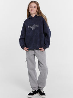 Худи для девочек серое с принтом - Mark formelle фото 3