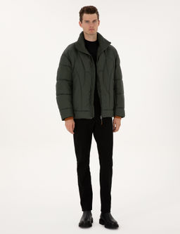 Koyu Haki Oversize Mont