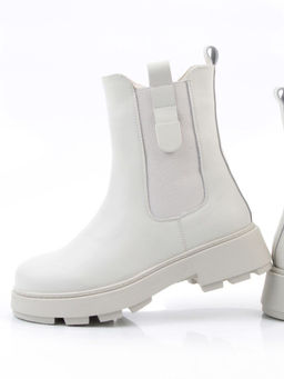 04-PAX24-2Z MILK Ботинки зимние женские (натуральная кожа, 100% шерсть)