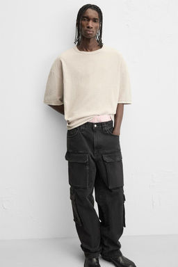 WASHED TEXTURED KNIT T-SHIRT - Zara фото 5