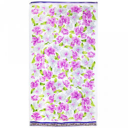 "Япония-2030" Полотенце махровое 50х90см, плотность 300гр/м2, 100% хлопок, "Орхидея светлая", белый, Bolangde (Китай)