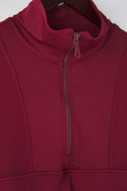 Bordo Modal Kumas Relaxed Sweatshirt THMAW26SW00001 - Trendyolmilla фото 7
