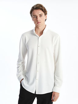 Slim Fit Uzun Kollu Erkek Dokulu G?mlek