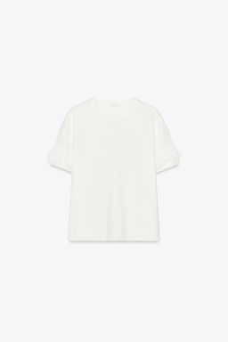 VOLUMINOUS FLORAL T-SHIRT - Zara фото 5