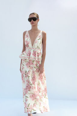 Vestido en mezcla de lino con peplum - H&m фото 2