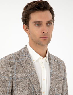 Светло-коричневая приталенная куртка - Cacharel фото 2