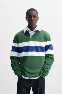 STRIPED JACQUARD POLO SHIRT - Zara фото 2