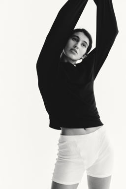 Top de manga larga en algod?n - H&m фото 5