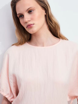 Блуза из лиоцелла с завязками на рукавах ZR2605022022-96 / Zarina