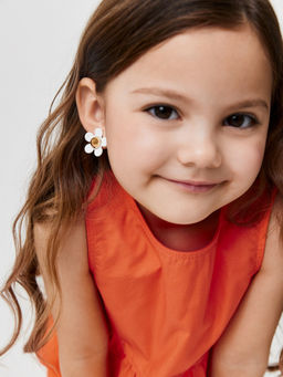 ACOOLA / Серьги-клипсы детские Jacob белый  фото 2