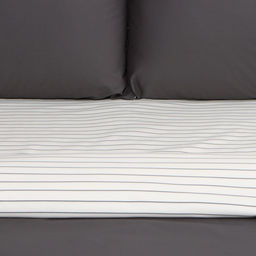 Постельное бельё евро «Этель» Stripes: grey, перкаль