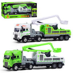 Машина  "Мега Прицеп" (свет, звук) в коробке