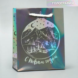 Пакет голографический Месяц, S 12 х 15 х 5.5 см
