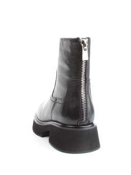 04-HJM396 BLACK Ботинки зимние женские (натуральная кожа, натуральный мех)