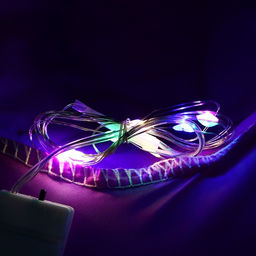 Шляпа карнавальная «Кошмарное веселье» фиолетовая, с гирляндой